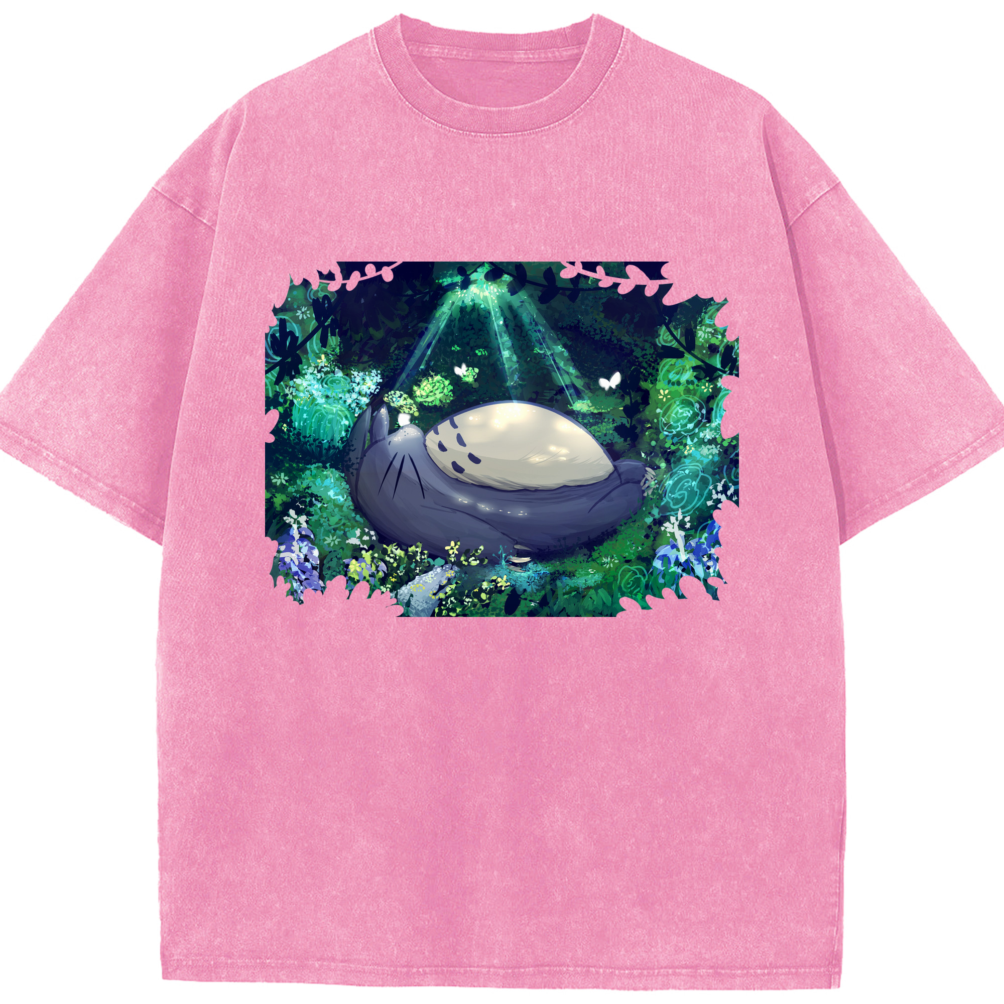 （画像用） となりのトトロ 草壁メイ 草壁サツキ My Neighbor Totoro Satsuki Kusakabe Mei Kusakabe 綿100% ヴィンテージ風 半袖Tシャツ（フロントプリント）